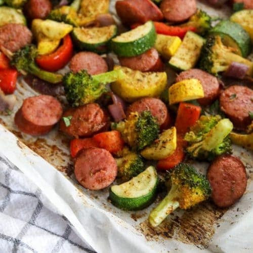 One Pan Sausage & Vegetables