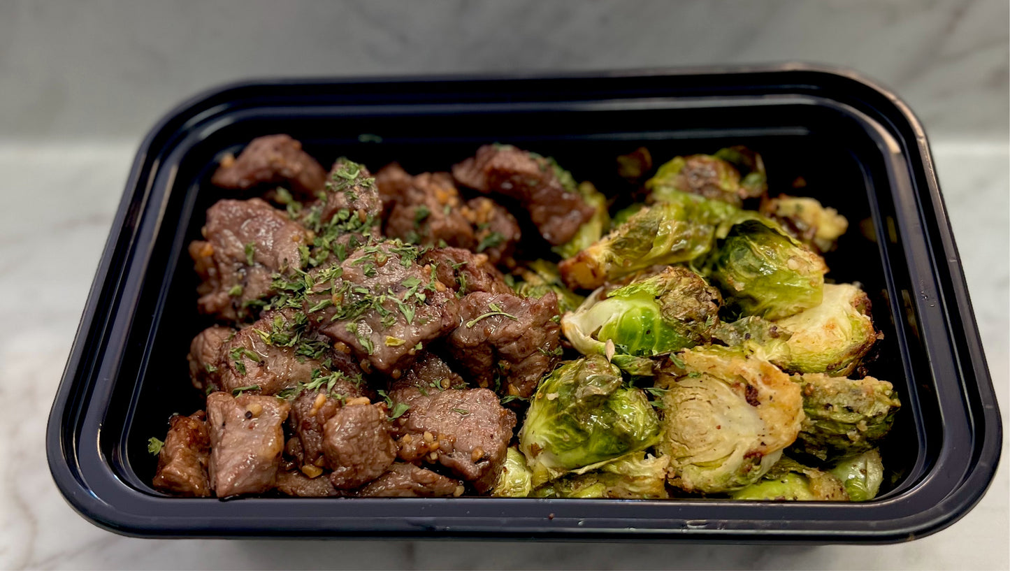 Steak Bite with Brussel Sprouts Bowl