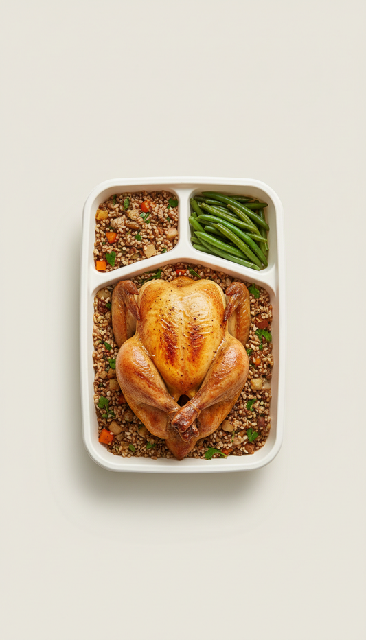 Roasted Chicken with Ancient Grain Pilaf Tray