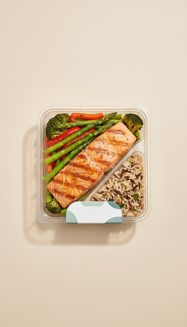 Grilled Salmon & Seasonal Vegetables Tray