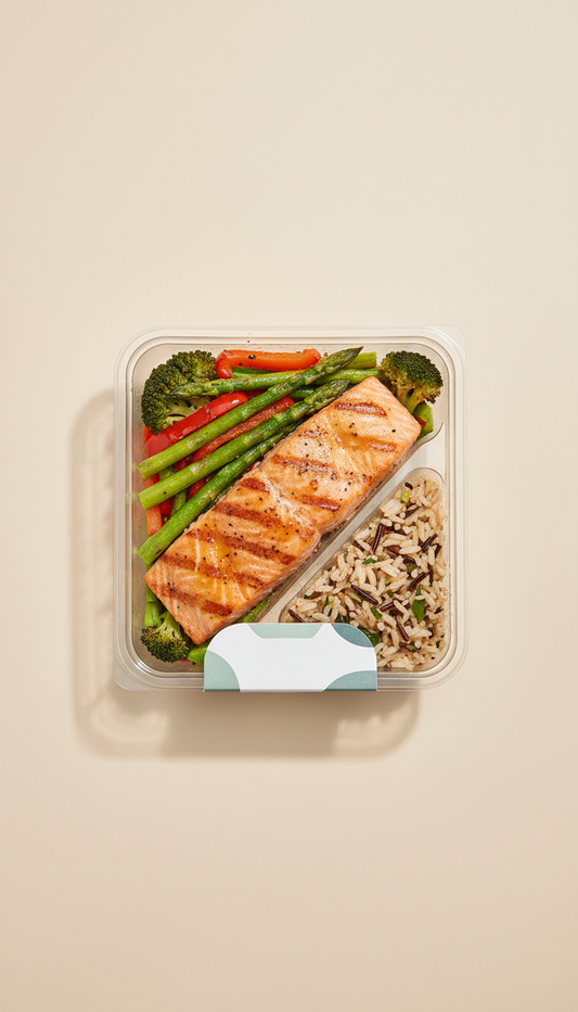Grilled Salmon & Seasonal Vegetables Tray