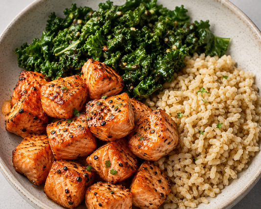 Garlic Butter Salmon Bites